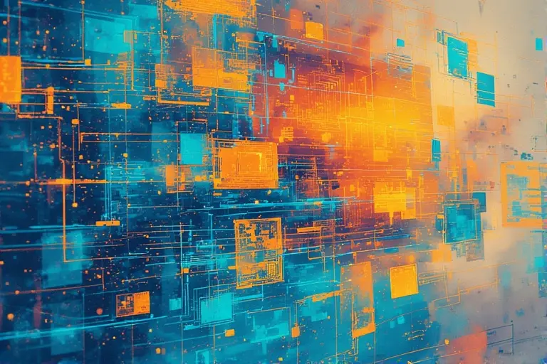 image abstraite de composants d'ordinateur